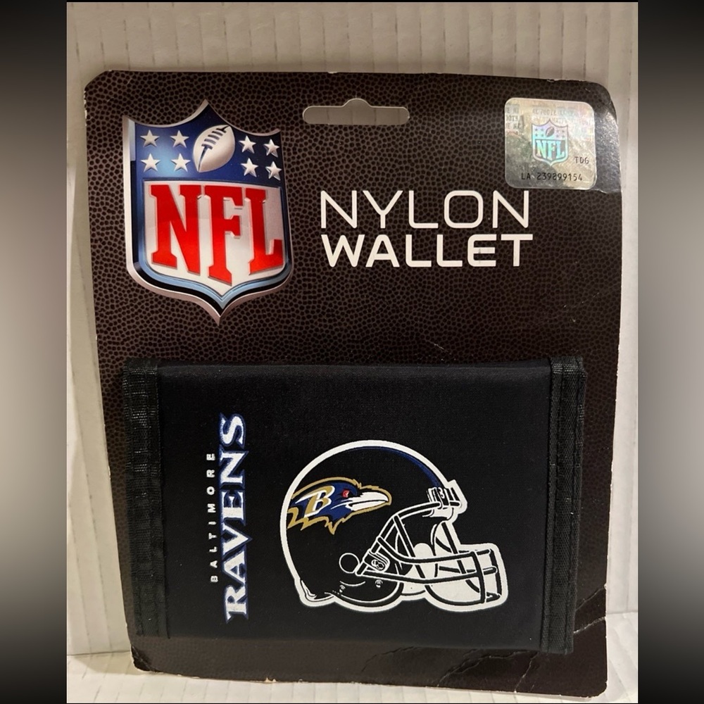 Rico Industries NFL Football Nylon Tri-Fold Wallet - Baltimore Ravens